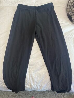 Kids Black Elastic-Waist Leggings - Comfortable Everyday Wear